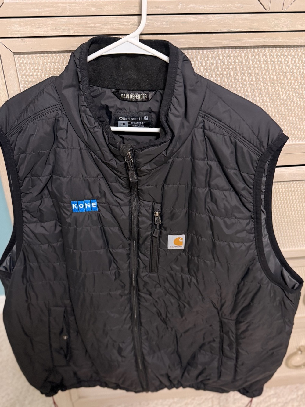 Carhartt Black Quilted Rain Defender Work Vest